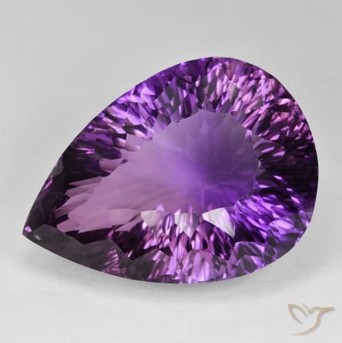 94.41ct Natürlicher Intensives Rosa-Violett Amethyst, Birnenform, IF