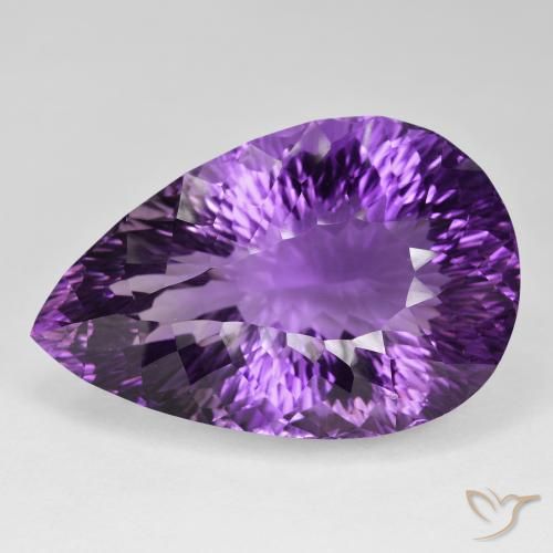 93.36ct Natürlicher Intensives Violett Amethyst, Birnenform, VVS