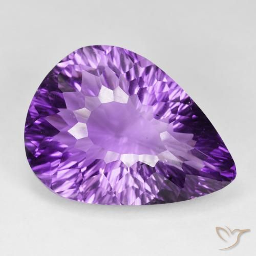 66.10ct Natürlicher Mittelviolett Amethyst, Birnenform, VVS-VS