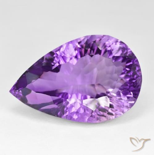 62.94ct Natürlicher Intensives Violett Amethyst, Birnenform, VVS
