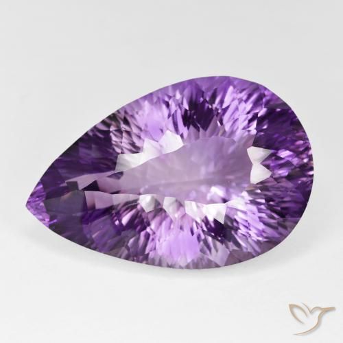 64.82ct Natürlicher Lebhaftes Violett Amethyst, Birnenform, IF