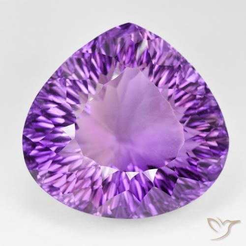 139.93ct Natürlicher Medium Dark-Violet Amethyst, Birnenform, VVS