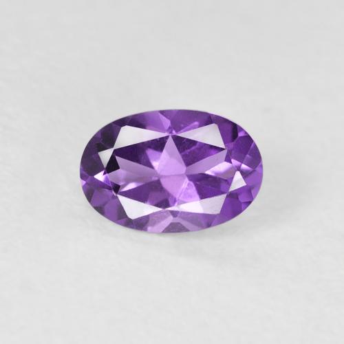 0.40ct Natürlicher Lebhaftes Violett Amethyst, Oval, VVS-VS