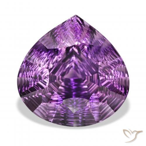 39.02ct Natürlicher Mittelviolett Amethyst, Birnenform, VVS