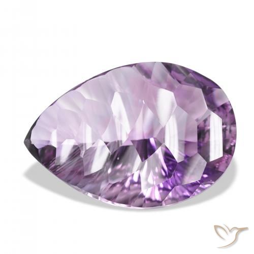 46.00ct Natürlicher Hell-Mittelviolett Amethyst, Birnenform, VVS