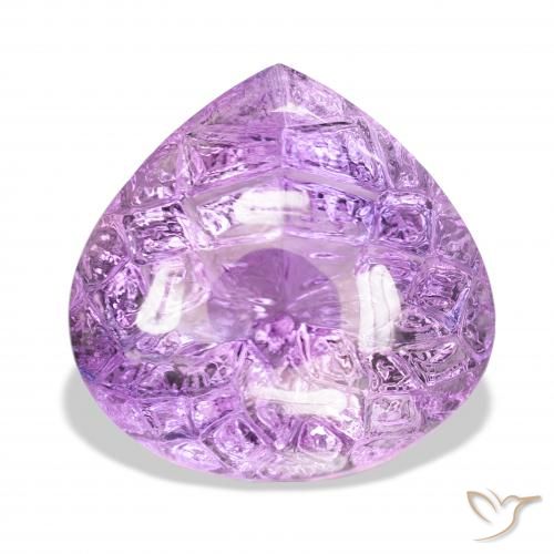 75.56ct Natürlicher Mittelrosa Violett Amethyst, Birnenform, Transparent