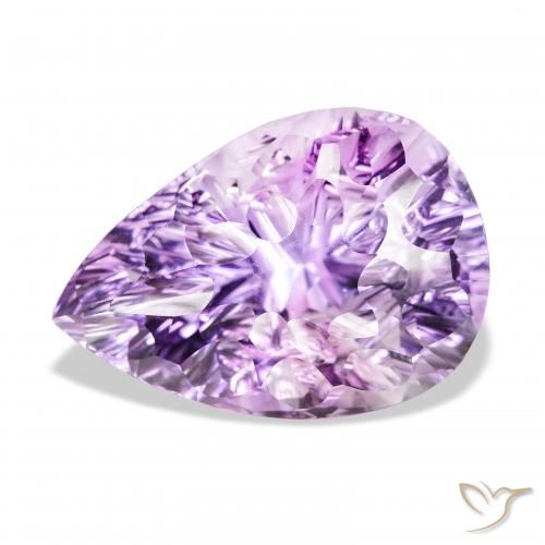 46.63ct Natürlicher Mittelrosa Violett Amethyst, Birnenform, VVS