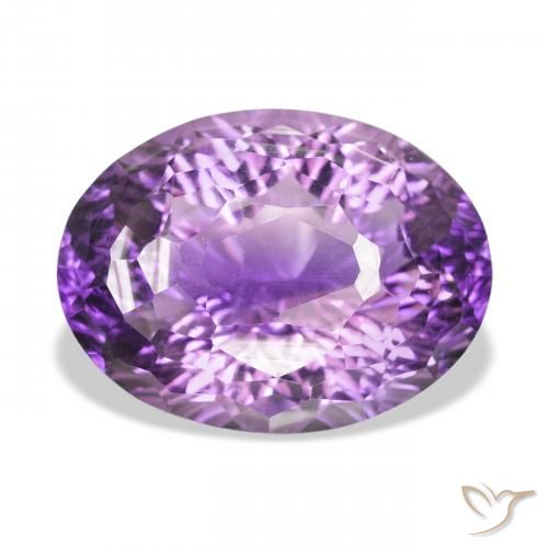 34.41ct Natürlicher Mittel Violett-Rosa Amethyst, Oval, VVS