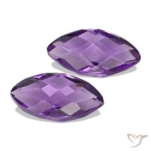1.25 ct natürliche Mittel Violett-Rosa Amethyst-Edelsteine, Marquise, VS