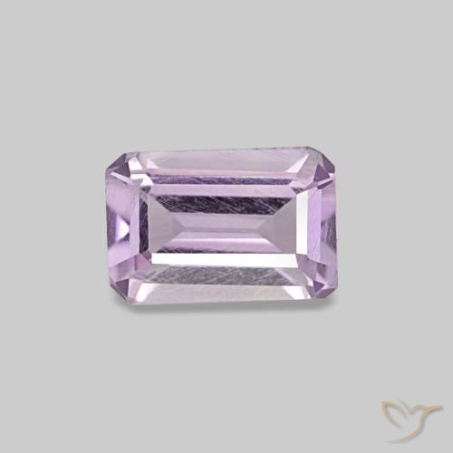 0,49 ctw natürlicher violetter Amethyst, Smaragdschliff, VS