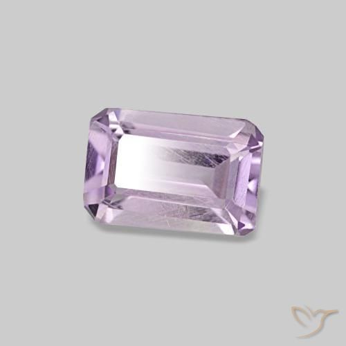 0,49 ctw natürlicher violetter Amethyst, Smaragdschliff, VS