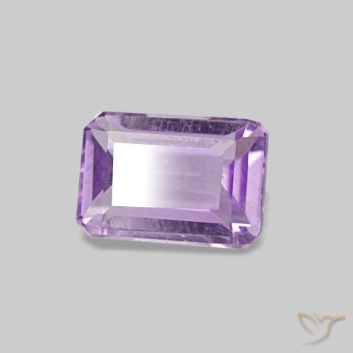 0,55 ctw natürlicher Mittelviolett Amethyst, Smaragdschliff, VS