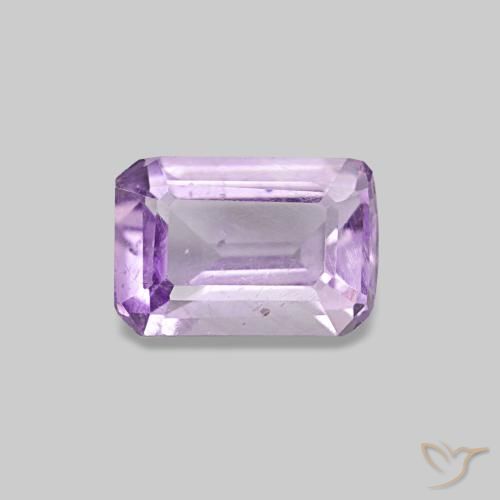 0.49ct Hellrosa Violett Amethyst, Smaragdschliff, VS