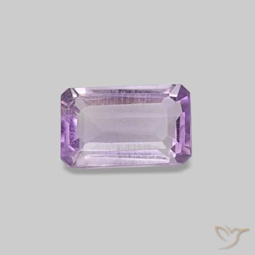 0.28ct Mittelrosa Violett Amethyst, Smaragdschliff, VS