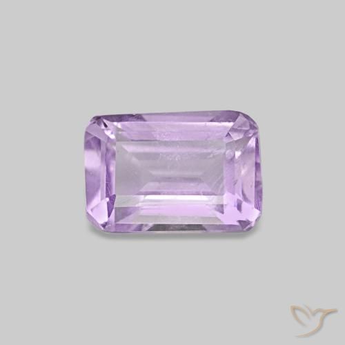 0.49ct Mittelrosa Violett Amethyst, Smaragdschliff, VS