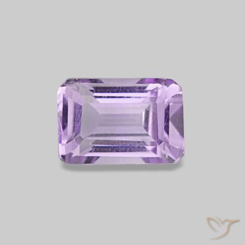 0.54ct Rosa Iris Violett Amethyst, Smaragdschliff, VS