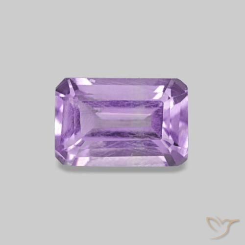 0.58ct Mittelviolett Amethyst, Smaragdschliff, VS