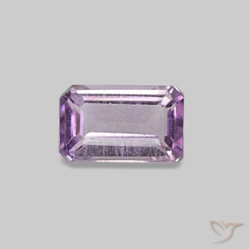0.29ct Hell-Mittelviolett Amethyst, Smaragdschliff, VS-SI