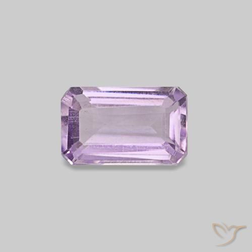 0,28 ctw natürlicher violetter Amethyst, Smaragdschliff, VS