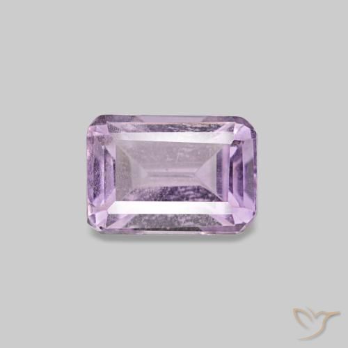 0,57 ctw natürlicher violetter Amethyst, Smaragdschliff, VS