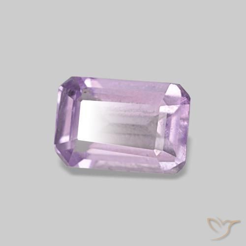 0,52 ctw natürlicher violetter Amethyst, Smaragdschliff, VS