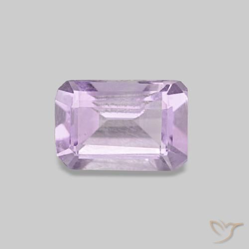 0,51 ctw natürlicher violetter Amethyst, Smaragdschliff, VS