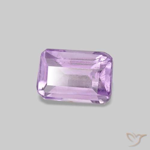0,50 ctw natürlicher violetter Amethyst, Smaragdschliff, VS