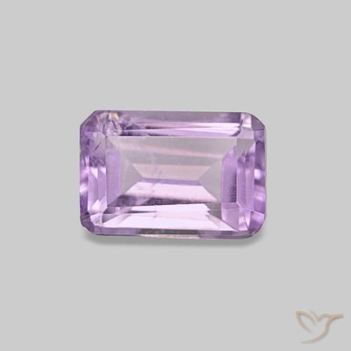 0.58ct Violetter Amethyst, Smaragdschliff, VS