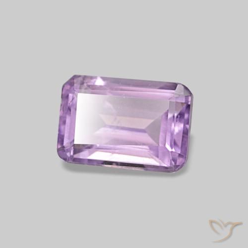 0,58 ctw natürlicher violetter Amethyst, Smaragdschliff, VS