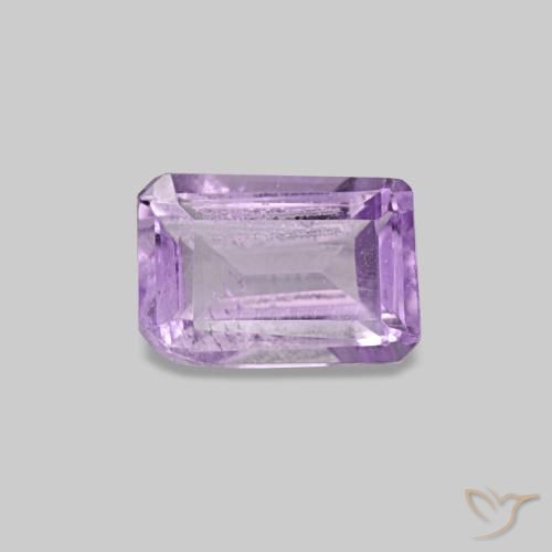 0,49 ctw natürlicher violetter Amethyst, Smaragdschliff, VS-SI