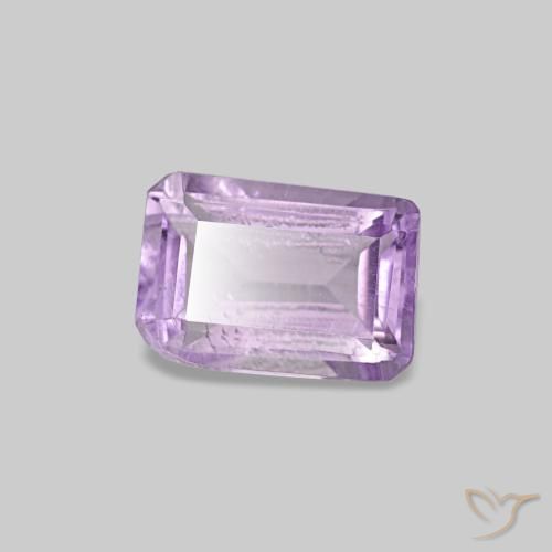 0,49 ctw natürlicher violetter Amethyst, Smaragdschliff, VS-SI