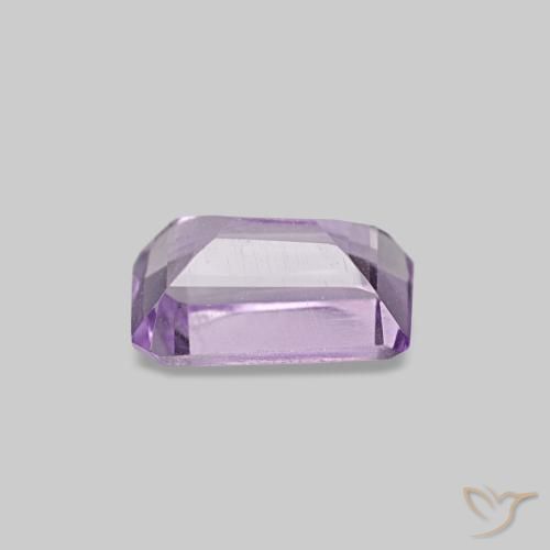 0,49 ctw natürlicher violetter Amethyst, Smaragdschliff, VS-SI