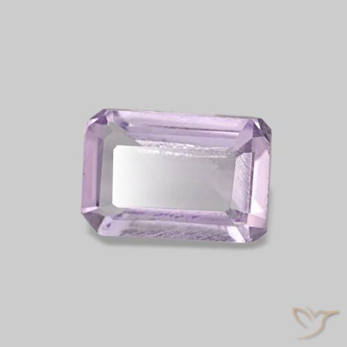 0,48 ctw natürlicher violetter Amethyst, Smaragdschliff, VS-SI