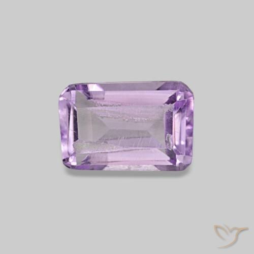 0.44ct Violetter Amethyst, Smaragdschliff, SI
