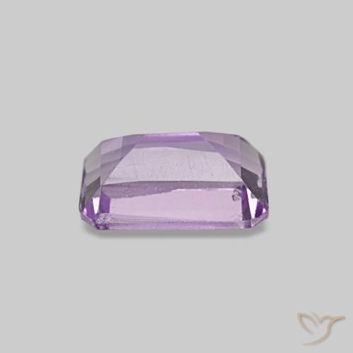 0,44 ctw natürlicher violetter Amethyst, Smaragdschliff, SI