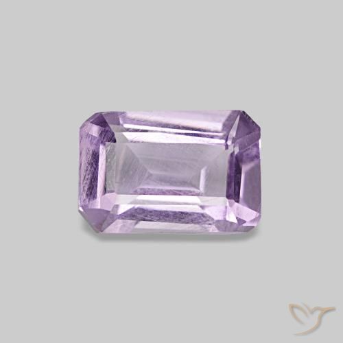0,49 ctw natürlicher violetter Amethyst, Smaragdschliff, VS