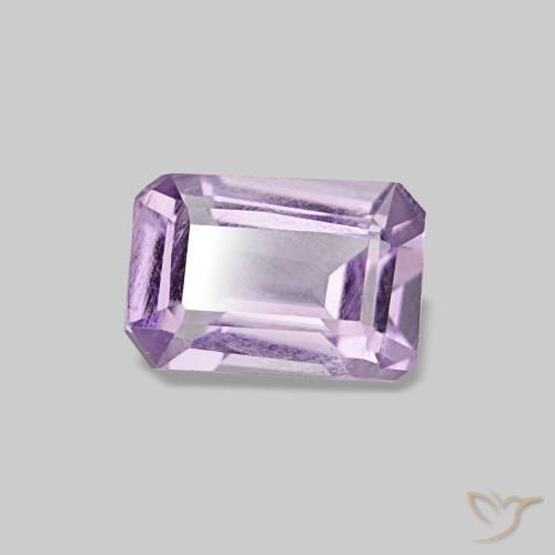 0,49 ctw natürlicher violetter Amethyst, Smaragdschliff, VS