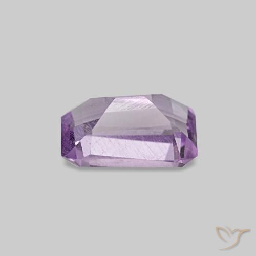 0,49 ctw natürlicher violetter Amethyst, Smaragdschliff, VS