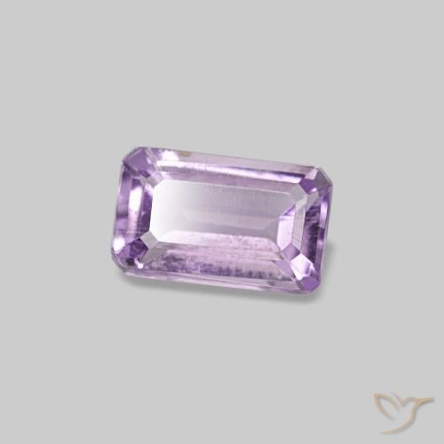 0,30 ctw natürlicher violetter Amethyst, Smaragdschliff, VS