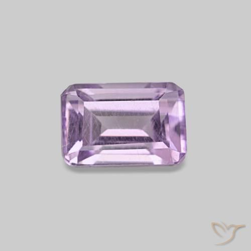 0.62ct Violetter Amethyst, Smaragdschliff, VS