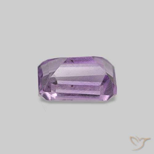 0,66 ctw natürlicher violetter Amethyst, Smaragdschliff, VS-SI