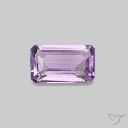 0,24 ctw natürlicher violetter Amethyst, Smaragdschliff, VS-SI