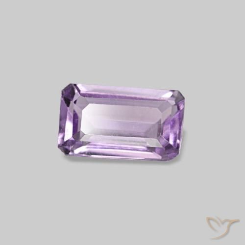 0,24 ctw natürlicher violetter Amethyst, Smaragdschliff, VS-SI