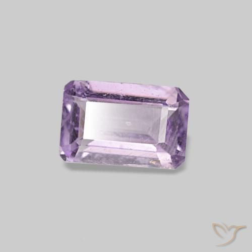 0,46 ctw natürlicher violetter Amethyst, Smaragdschliff, VS-SI