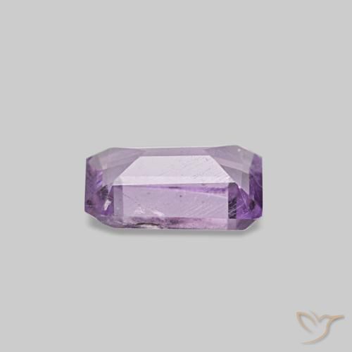 0,46 ctw natürlicher violetter Amethyst, Smaragdschliff, VS-SI