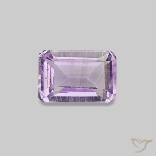 0,63 ctw natürlicher violetter Amethyst, Smaragdschliff, VS-SI