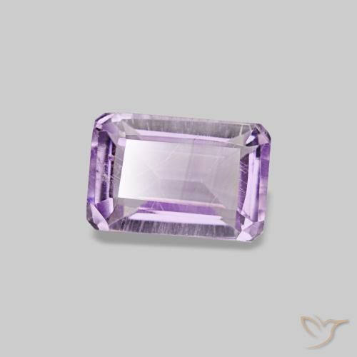 0,63 ctw natürlicher violetter Amethyst, Smaragdschliff, VS-SI