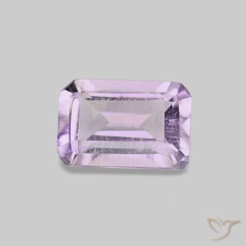 0,51 ctw natürlicher violetter Amethyst, Smaragdschliff, VS