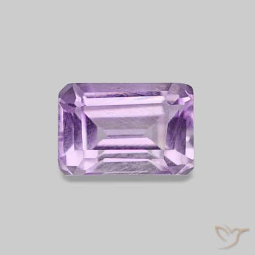 0,67 ctw natürlicher Hell rosaviolett Amethyst, Smaragdschliff, VS