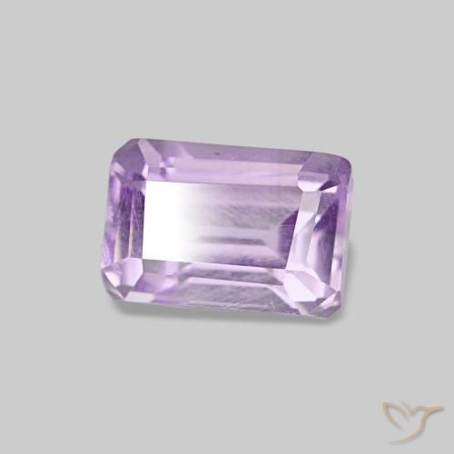 0,67 ctw natürlicher Hell rosaviolett Amethyst, Smaragdschliff, VS